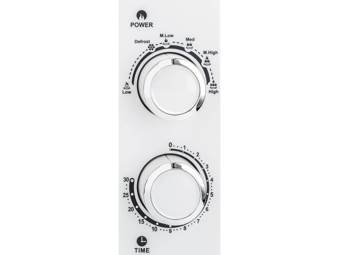 Orbegozo MI 2115 Microondas de Sobremesa, 20L, 700W, 6 Niveles de Potencia, Programa Descongelación, Blanco